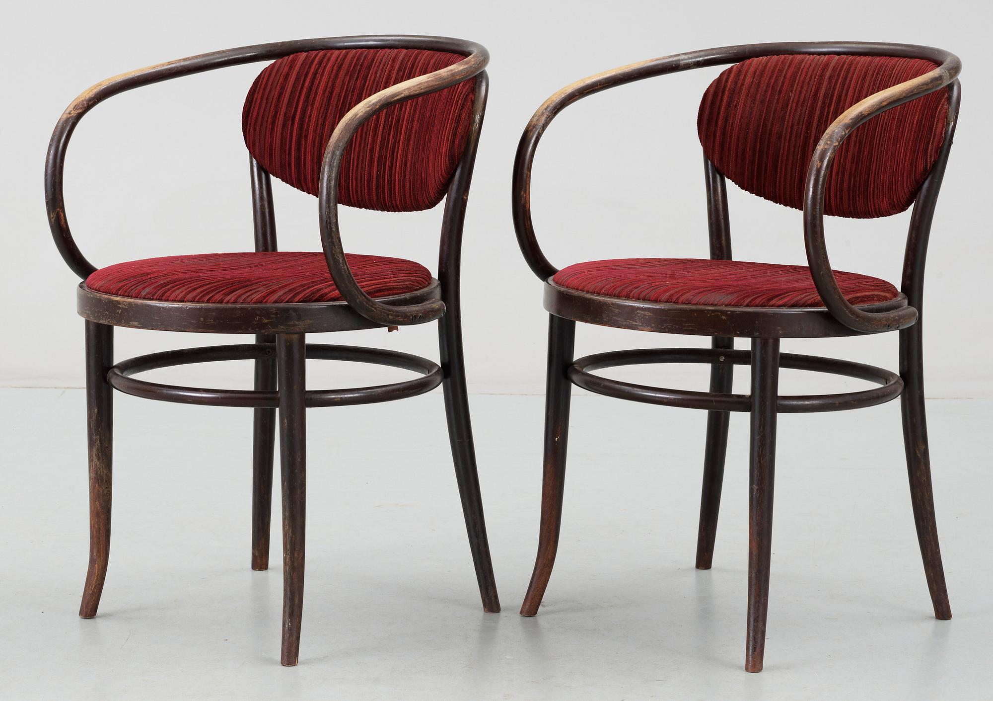 KARMSTOLAR, ett par, Thonet, 1900-talets andra hälft.