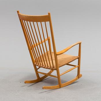 A 'J16' rocking chair by Hans J Wegner, F.D.B Møbler, Denmark.