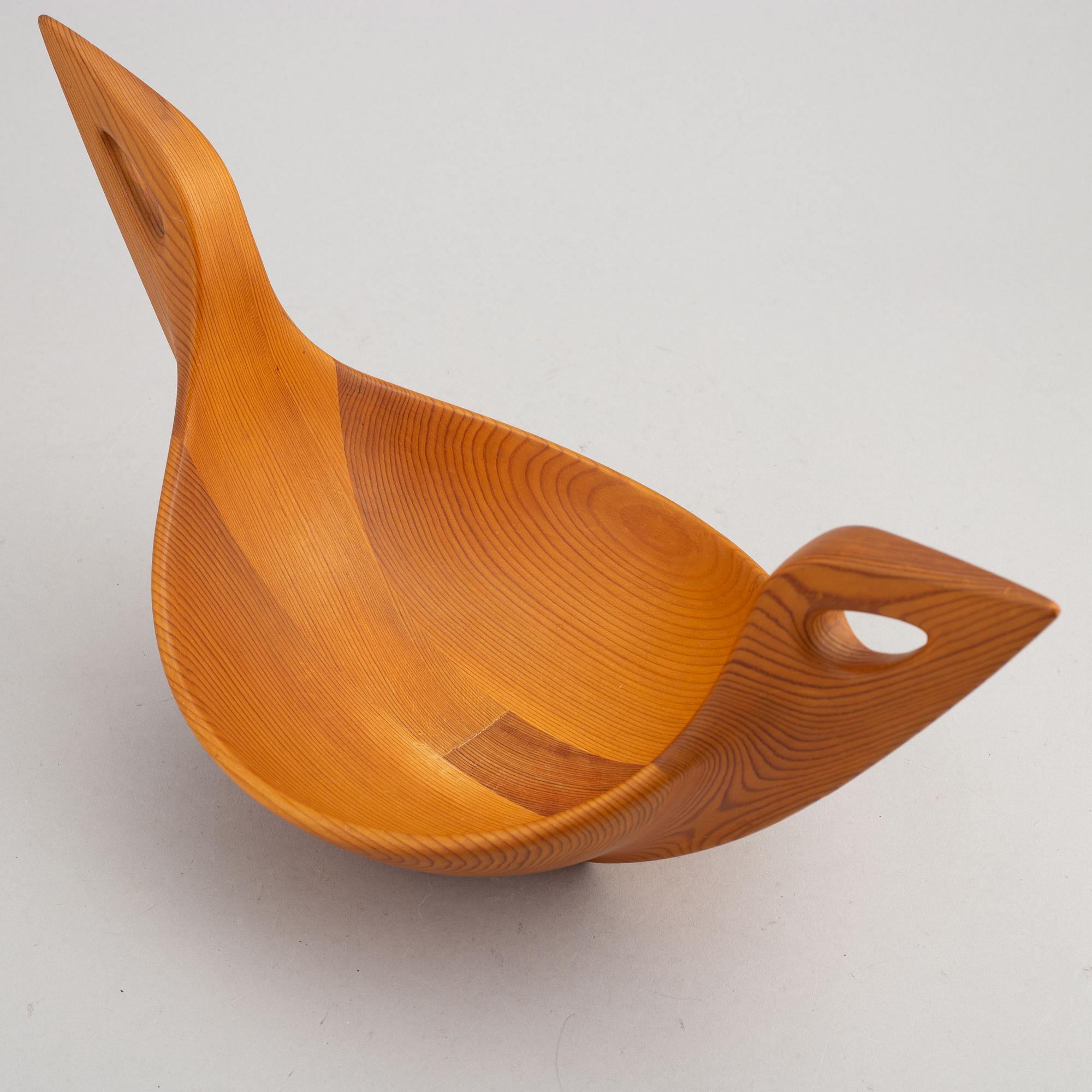 Johnny Mattsson, a wooden bowl, signed.