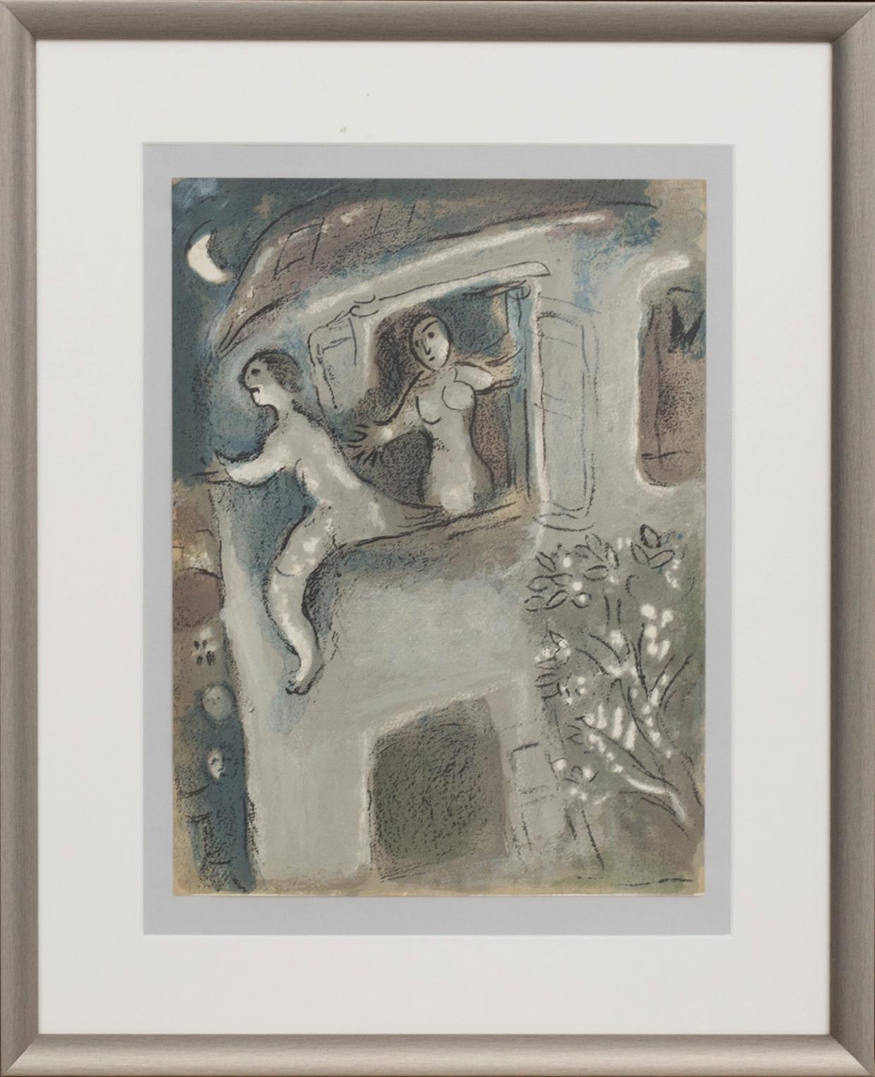 MARC CHAGALL, colour lithographe, unsigned, from Verve 37-38 1960.
