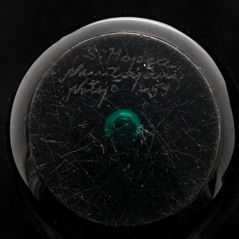 SAARA HOPEA, MALJAKKO, lasia, "Kupla", signeerattu S. Hopea, Nuutajärvi Notsjö.