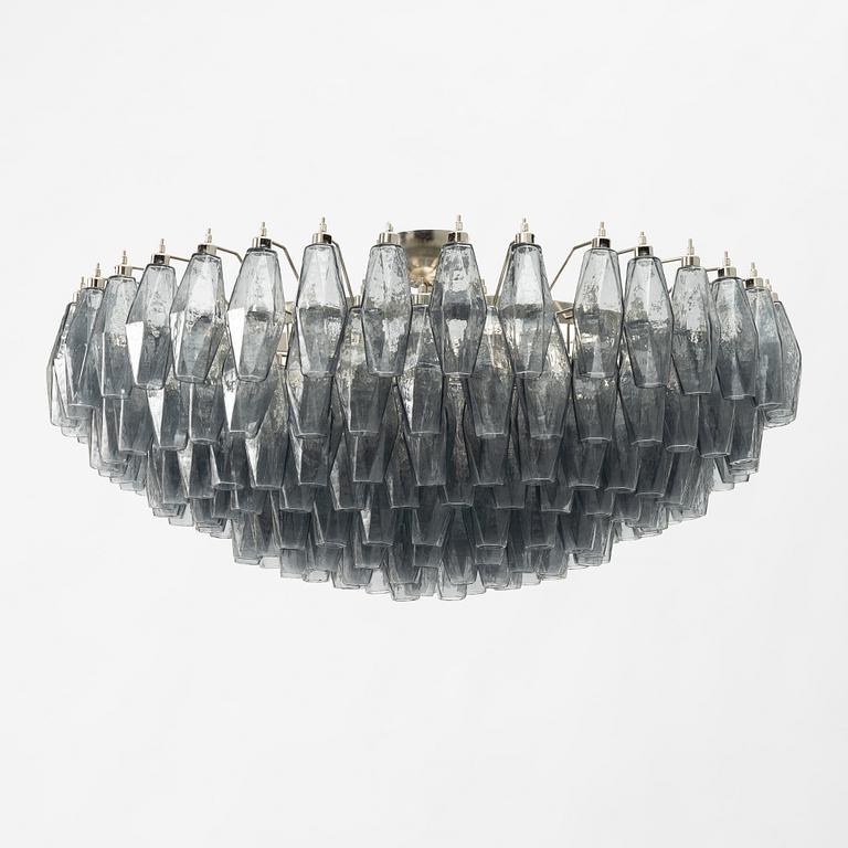 Carlo Scarpa, a 'Polyhedra' chandelier, Venini, Murano, Italy, contemporary.