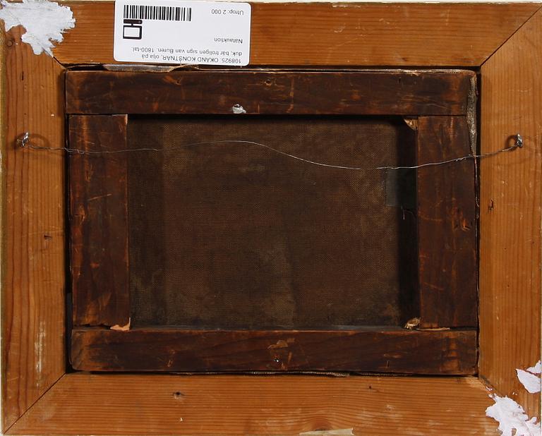 OKÄND KONSTNÄR, olja på duk, bär troligen sign van Buren. 1800-tal.