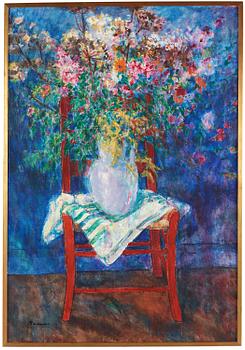 Eerik Haamer, Summer Flowers on a Red Chair.