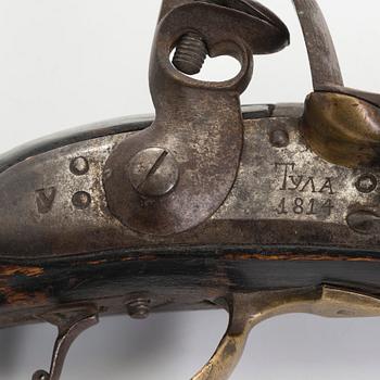 A Russian flintlock pistol, model 1809.
