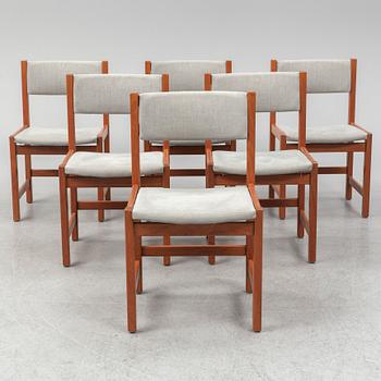 A set of six dining chairs, Ulferts, Tibro, Sweden, second half of the 20th Century.