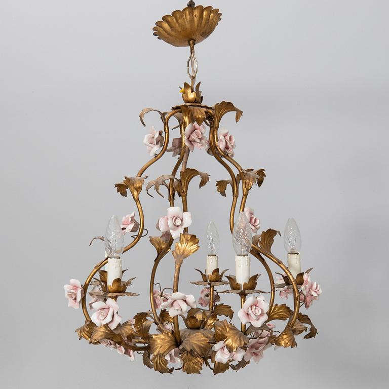 Ceiling lamp Louis XV style, first half of the 20th century.