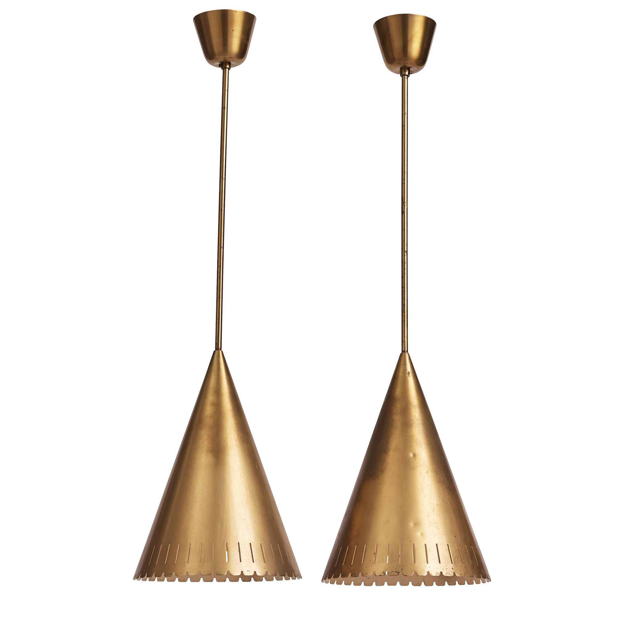 Harald Notini, taklampor, ett par, modell "11773", Arvid Böhlmarks Lampfabrik, Stockholm, 1940-50-tal.