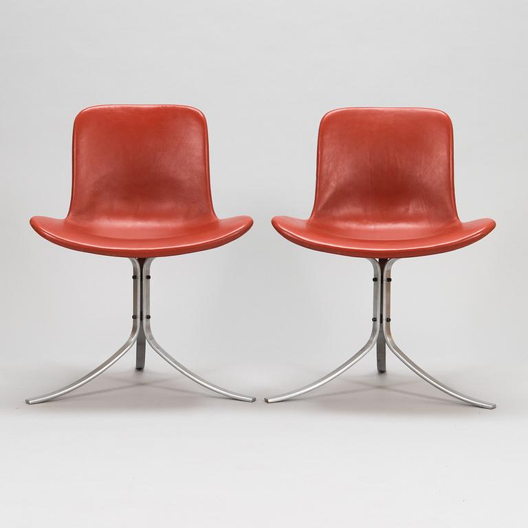 Poul Kjaerholm, a set of six late 20th century 'PK 9' chairs for Fritz Hansen.
