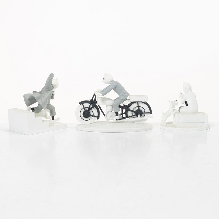 Tintin, collectible figures, 10 pcs, "Hors Serie", Hergé Moilins art, 2013-2015.