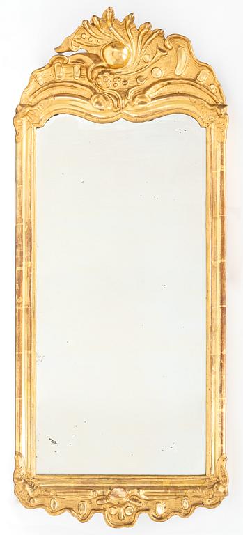 A Rococo mirror, mid/second half of the 18th century.