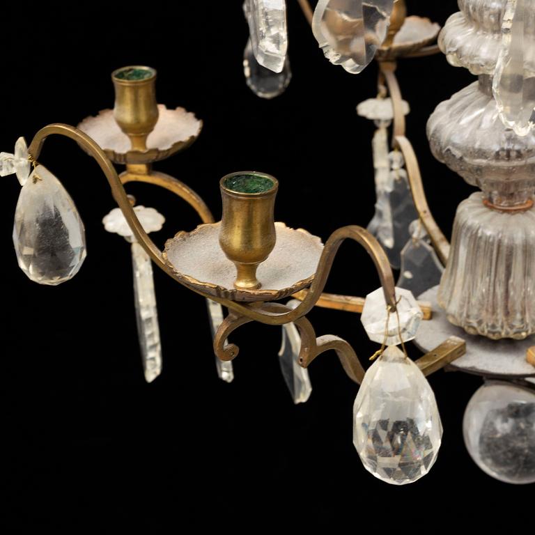 An 18th century rococo chandelier.