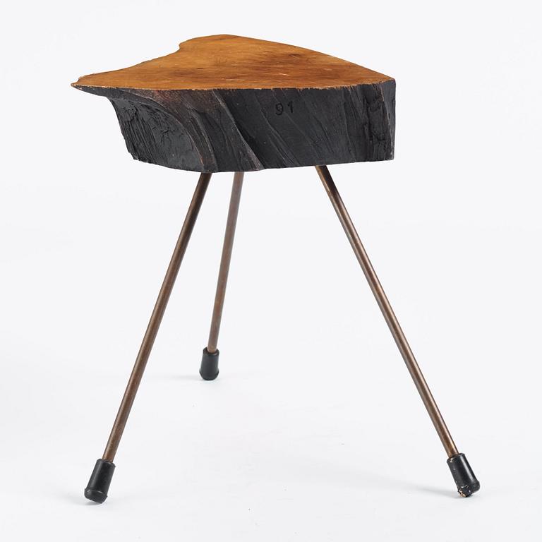 Carl II Auböck, a tree trunk table, the Carl Auböck Workshops, Vienna, Austria, probably 1950s.