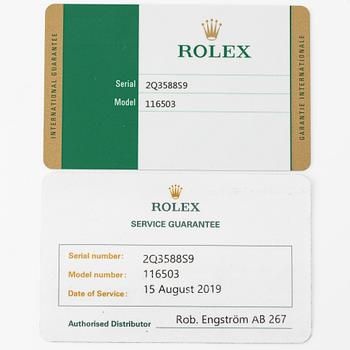 Rolex, Oyster Perpetual, Cosmograph Daytona, Chronometer, "Diamond Dial", wristwatch, 40 mm.