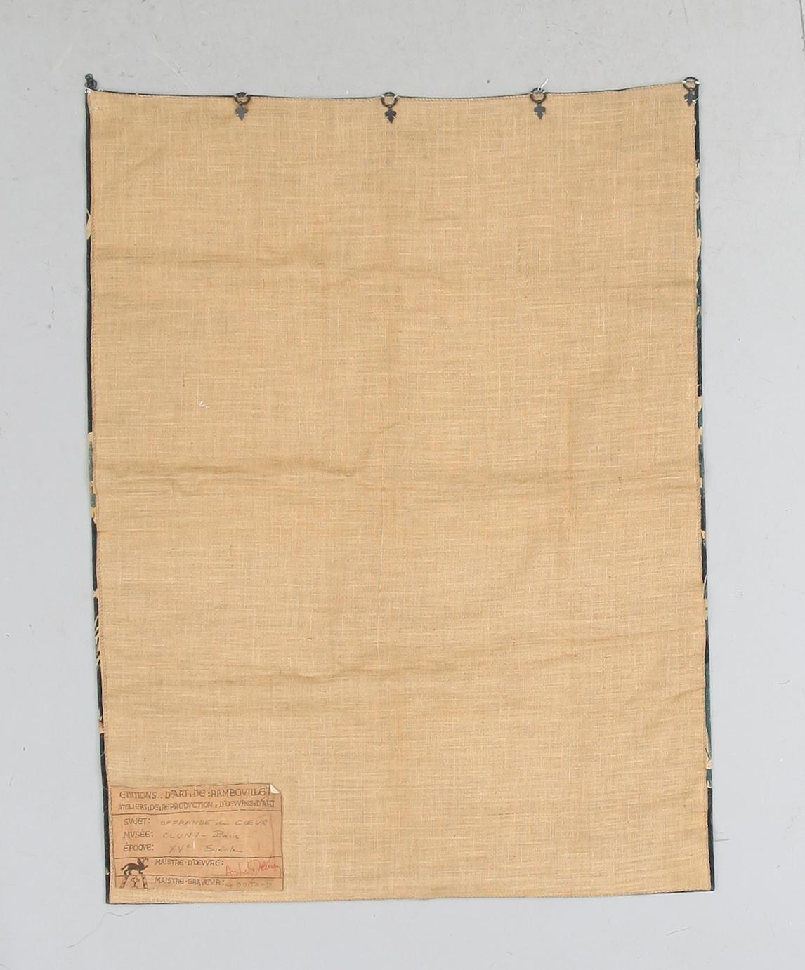 VÄGGPANEL, tygtryck, Frankrike, 1900-talets andra hälft.