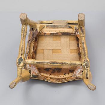 A set of three rococo chairs, 18th century.