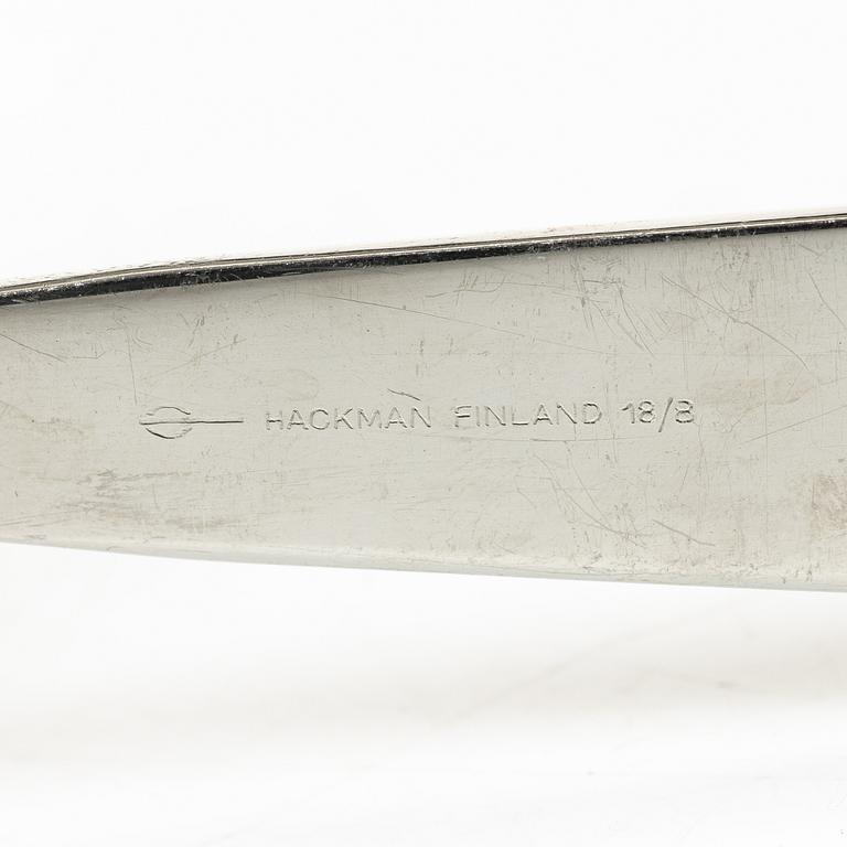 Kaj Franck, bestickservis, 66 delar, rostfritt stål, "Ideal", Hackman, 1950-tal.