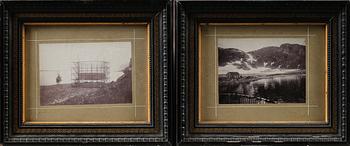 FOTOGRAFIER, 2 st, möjligen ur Hasselblads mapp från Andrées polarexpedition 1897.