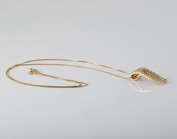 HÄNGE , 14K guld med briljantslipade diamanter ca 1.20 ct. Vikt 5,4 gram.