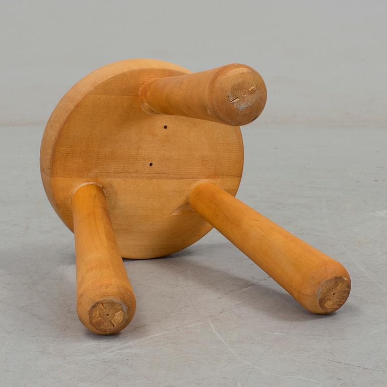 A birch stool by Ingvar Hildingsson.