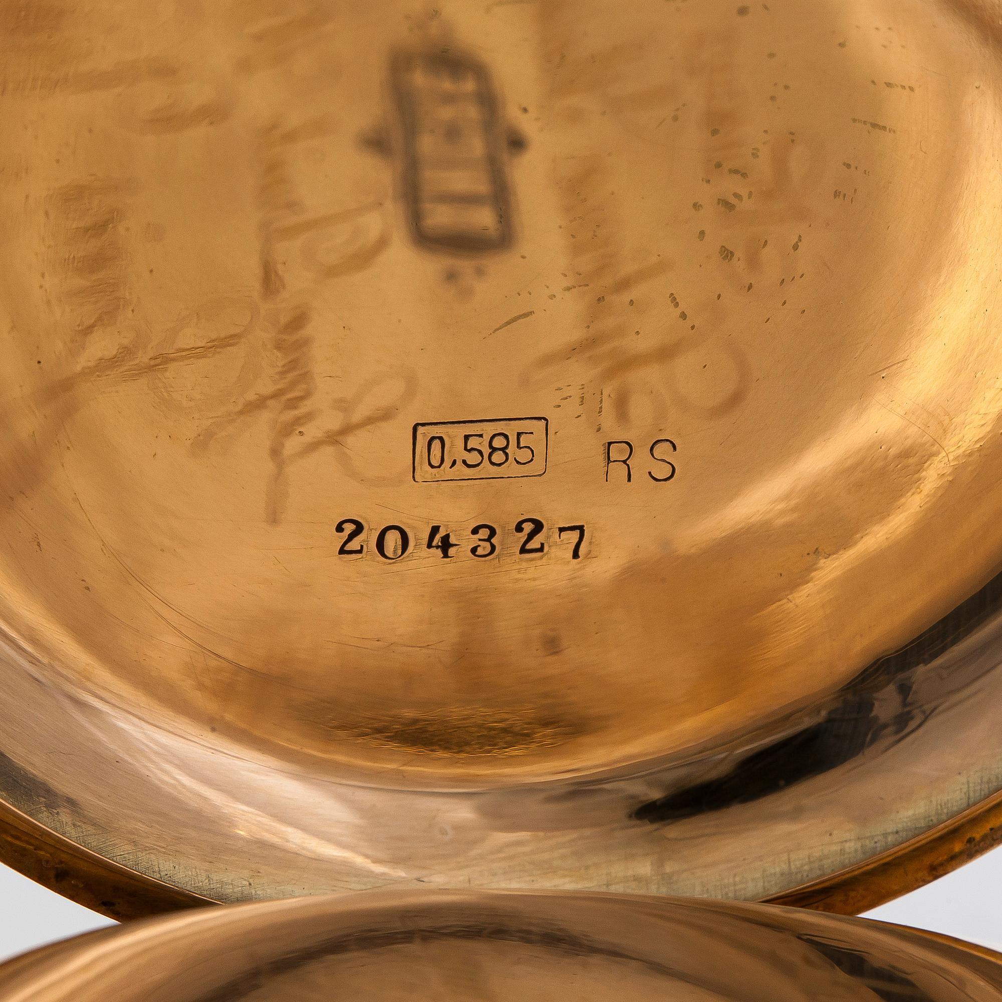 Système Glashütte, fickur, savonett, 60 mm.