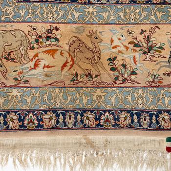 Matta, Isfahan, figural, signerad, ca 240 x 150 cm.