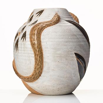 Eva Bengtsson, a stoneware vase, Studio Eva Bengtsson, Frillesås, Sweden.