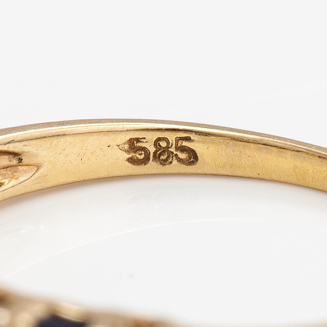 の 人気アイテムランキング A 14K sapphires and ct 0.05 ca. diamonds with ring gold 菊切手