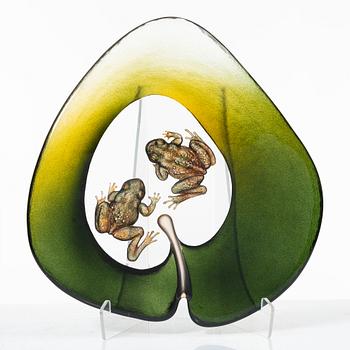 Mats Jonasson, a glass sculpture "Woodland Lake", Målerås Glasbruk, Sweden.