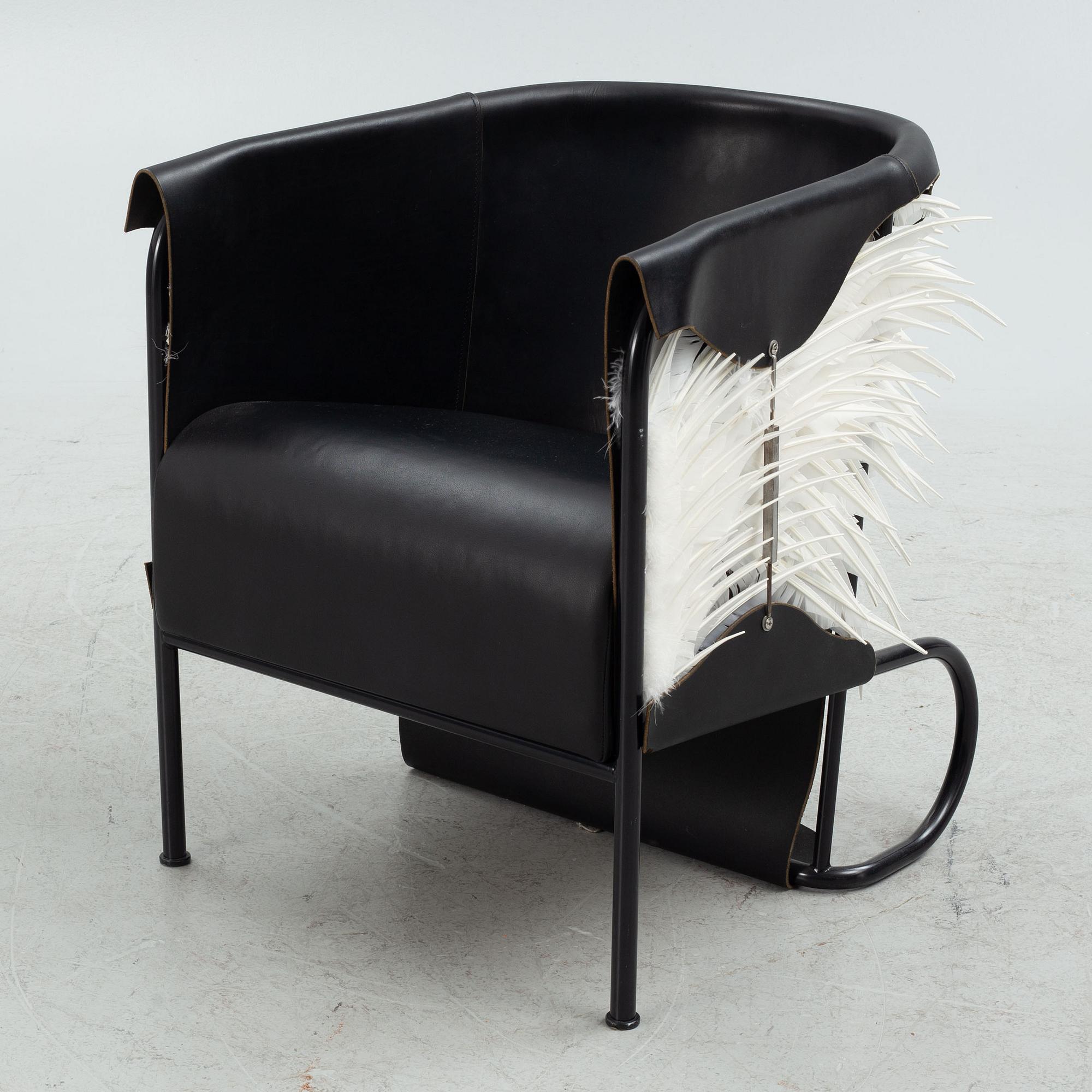 Glen Baghurst, an "Accoutre 2" armchair, Glen Baghurst AB, Plumassier & Maxime Leroy. Limited second edition.