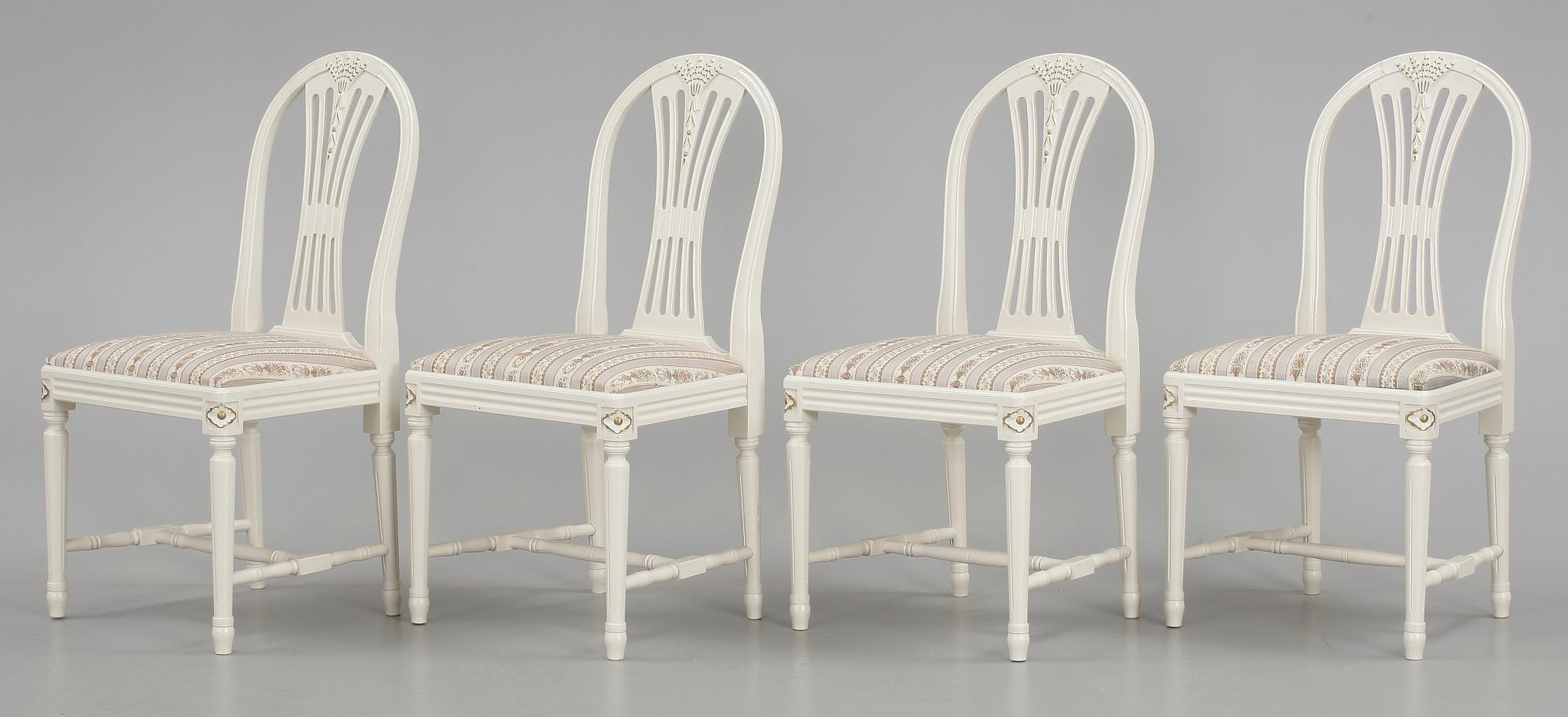 MATGRUPP, 5 delar, gustaviansk stil, 1900-talets andra hälft.