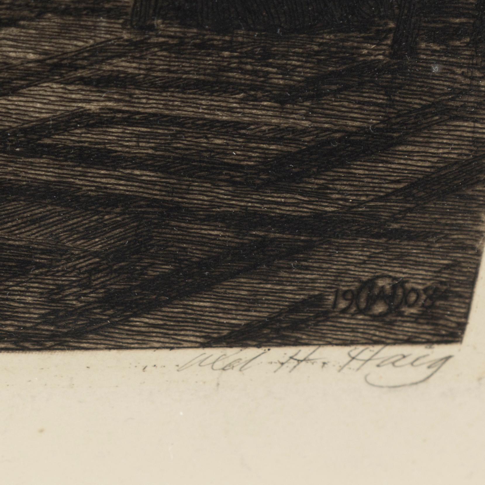 AXEL HERMAN HÄGG, Etsning. 1908, signerad.