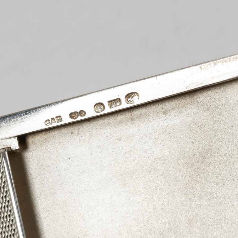 Cigarettetui, silver, GAB, Stockholm, 1951.