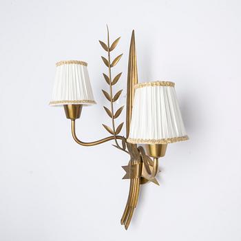 Hans Bergström, vägglampa, modell 333, ateljé Lyktan, Åhus, 1940-tal.