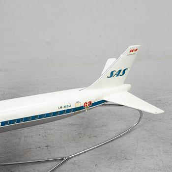 A SAS DC8 model plane. Fermo model factory, Charlottenlund.