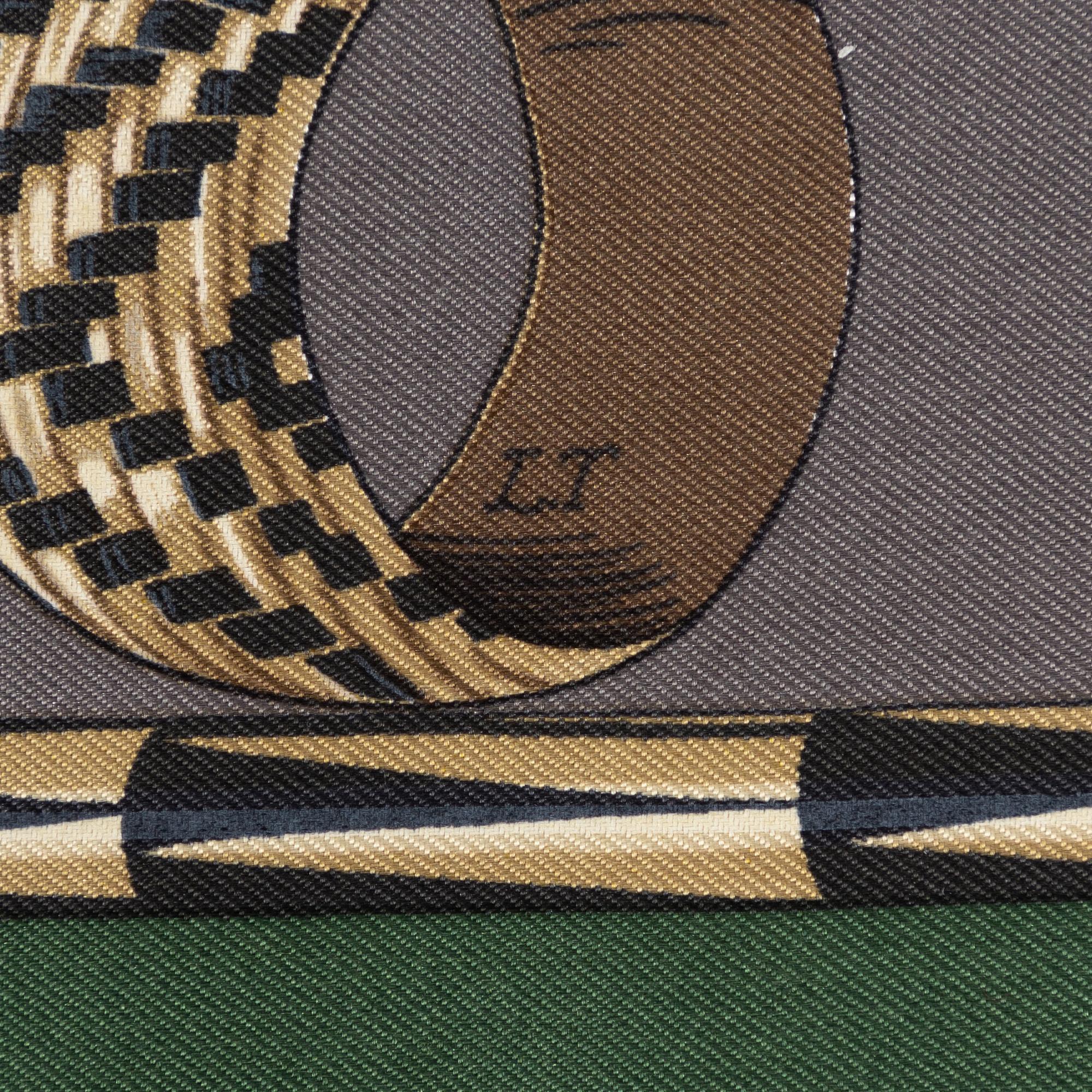 Hermès, a 'Brazil' twill silk scarf.