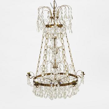 A Gustavian style chandelier, first half of the 20th Century.