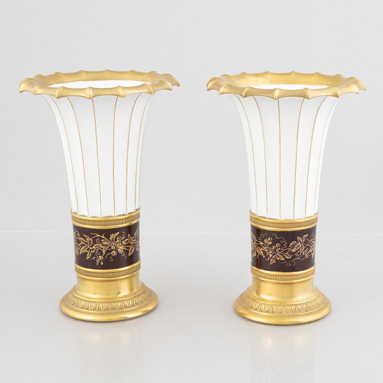 Royal Copenhagen, a pair of porcelain vases, Denmark, 1923-34.