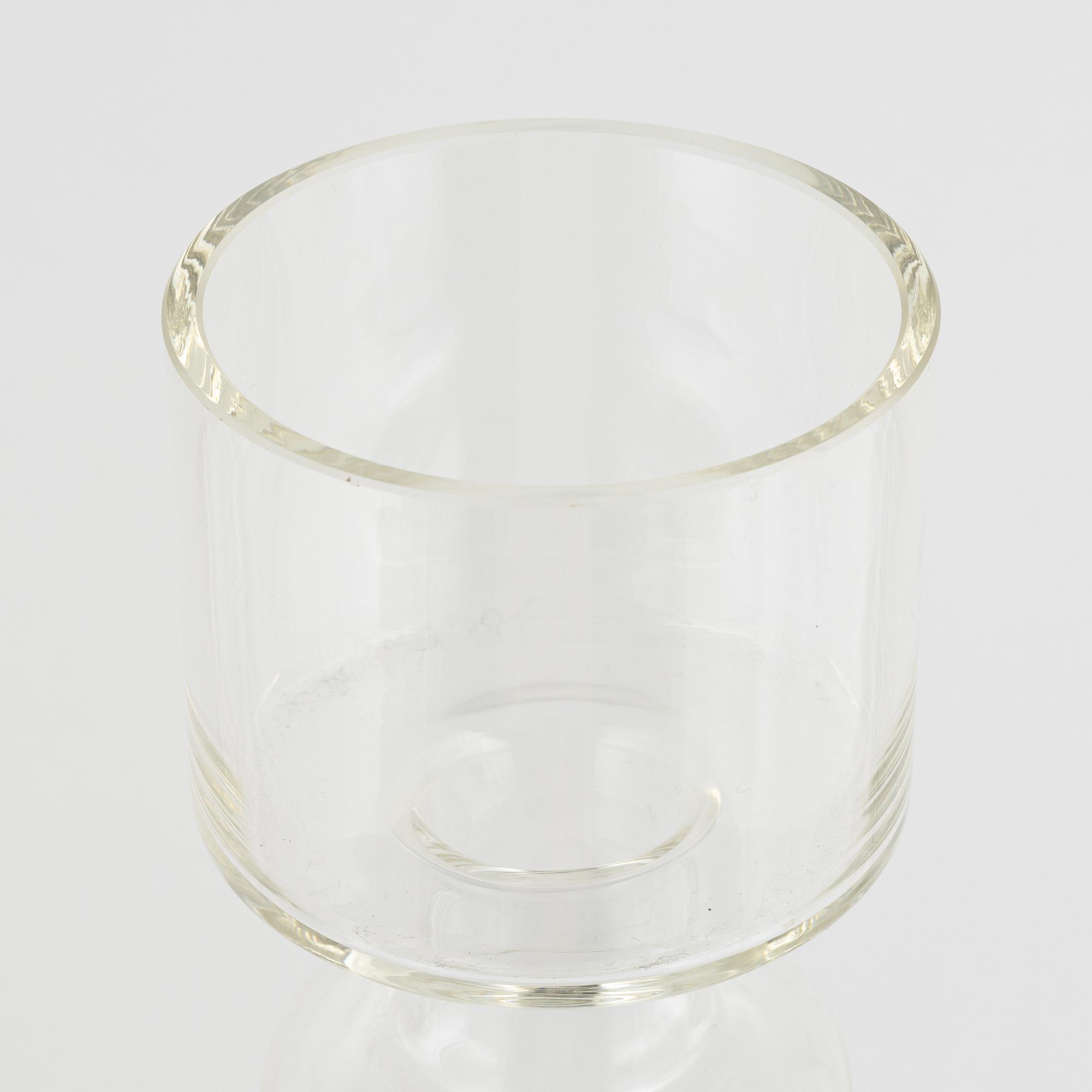 Oiva Toikka, a 'Lighthouse' glass vase/candlestick, signed Nuutajärvi Notsjö.