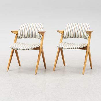 Bengt Ruda, a pair of chairs, from the Triva-series, Nordiska Kompaniet, Sweden, mid 20th century.