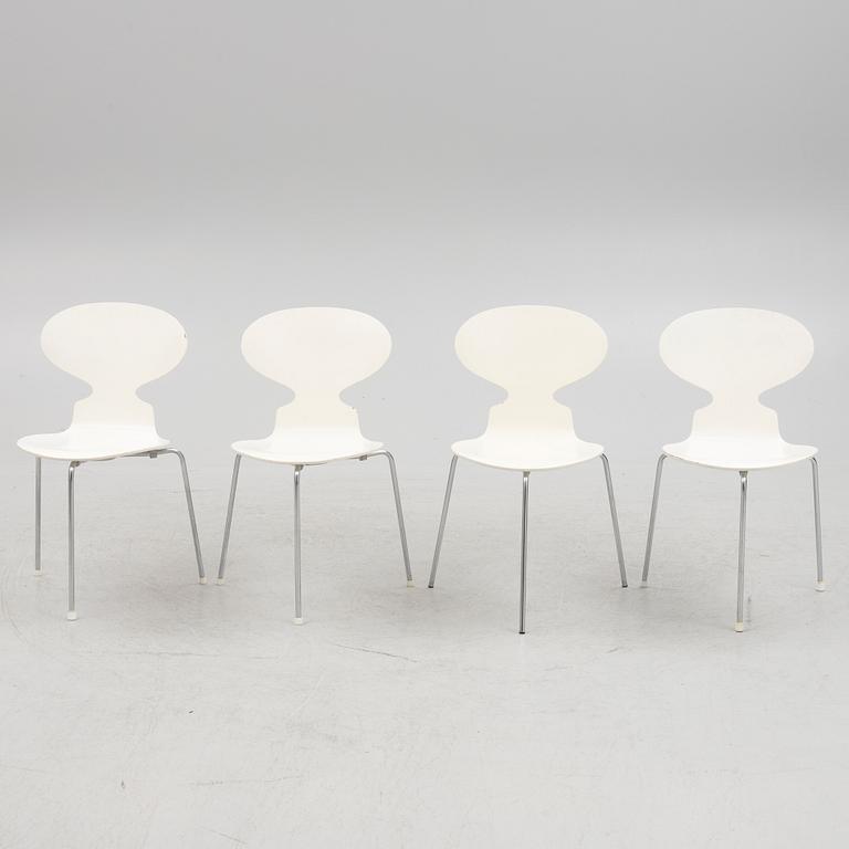 Arne Jacobsen, chairs, 4 pcs, "Ant", Fritz Hansen, Denmark 1974-76.