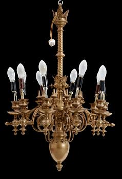 LJUSKRONA, barockstil, 1900-tal. Höjd ca 80cm.