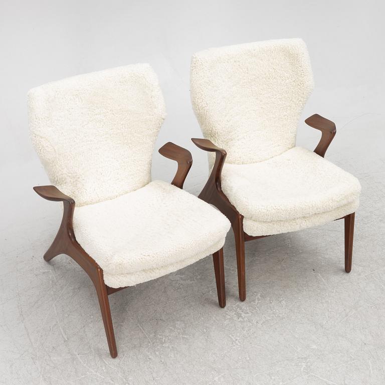 Kurt Østervig, attributed to. A pair of armchairs, Denmark.