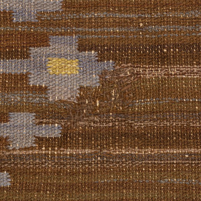 Märta Måås-Fjetterström, a flat weave wall hanging 'Lockarp', signed MMF, c. 250 x 115 cm.