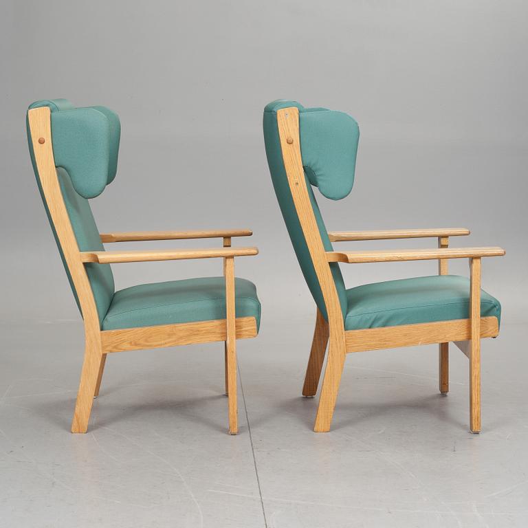 FÅTÖLJER, ett par. Hans J Wegner, GETAMA, Gedsted. 1900-tal.