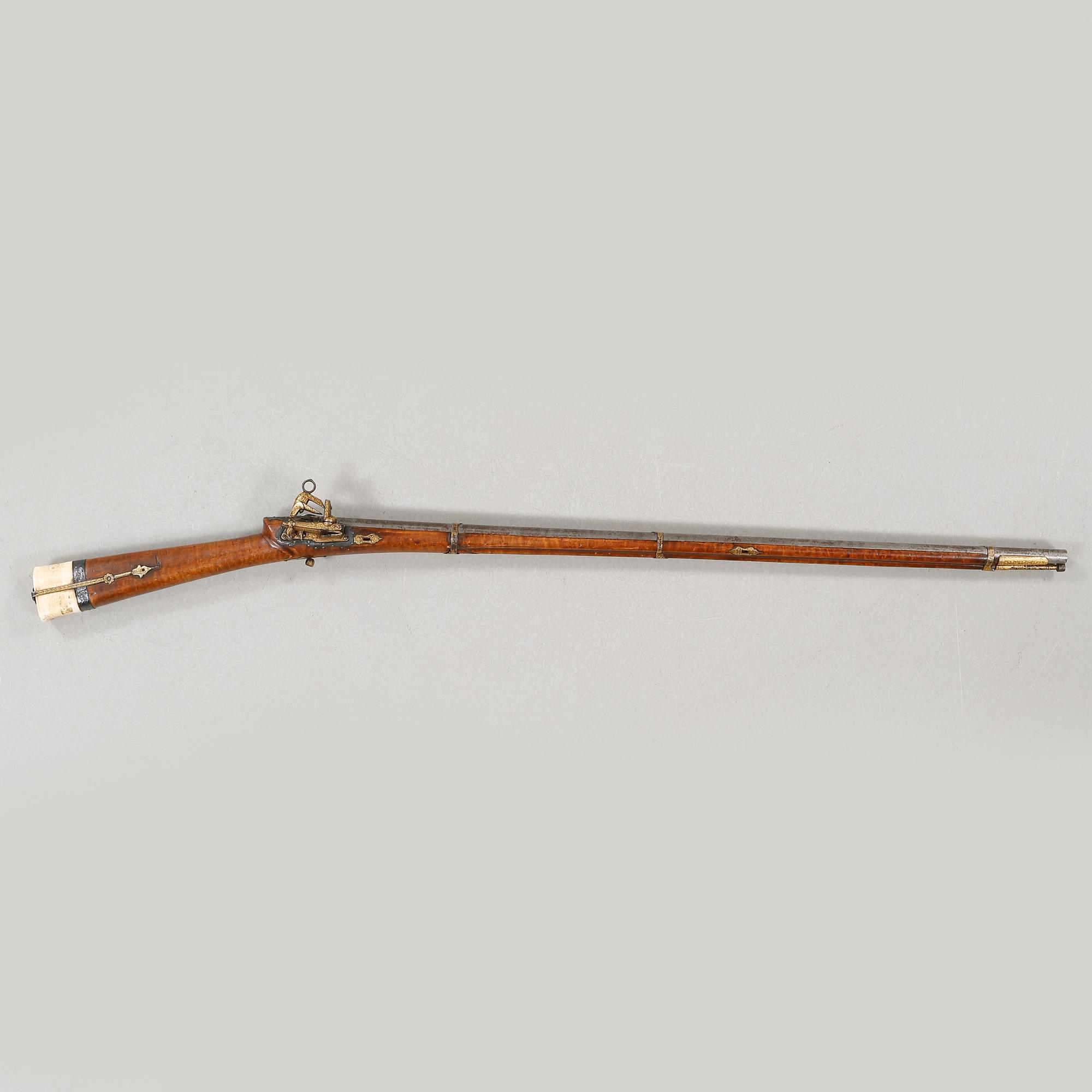 A miquelet lock rifle, probably Turkey, first half of/mid 19th century.