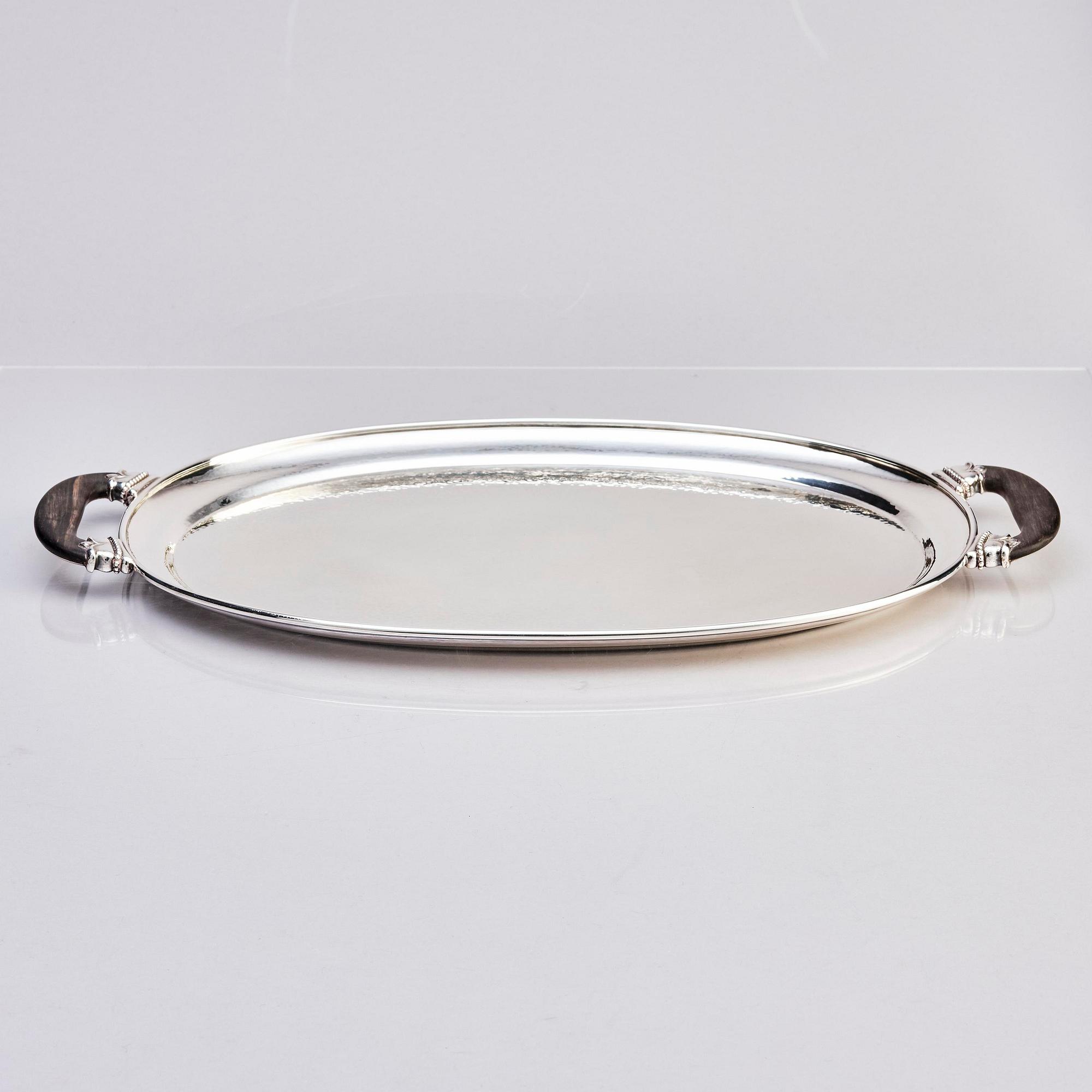 Georg Jensen, a sterling silver tray, model 80 A, Denmark 1990s.