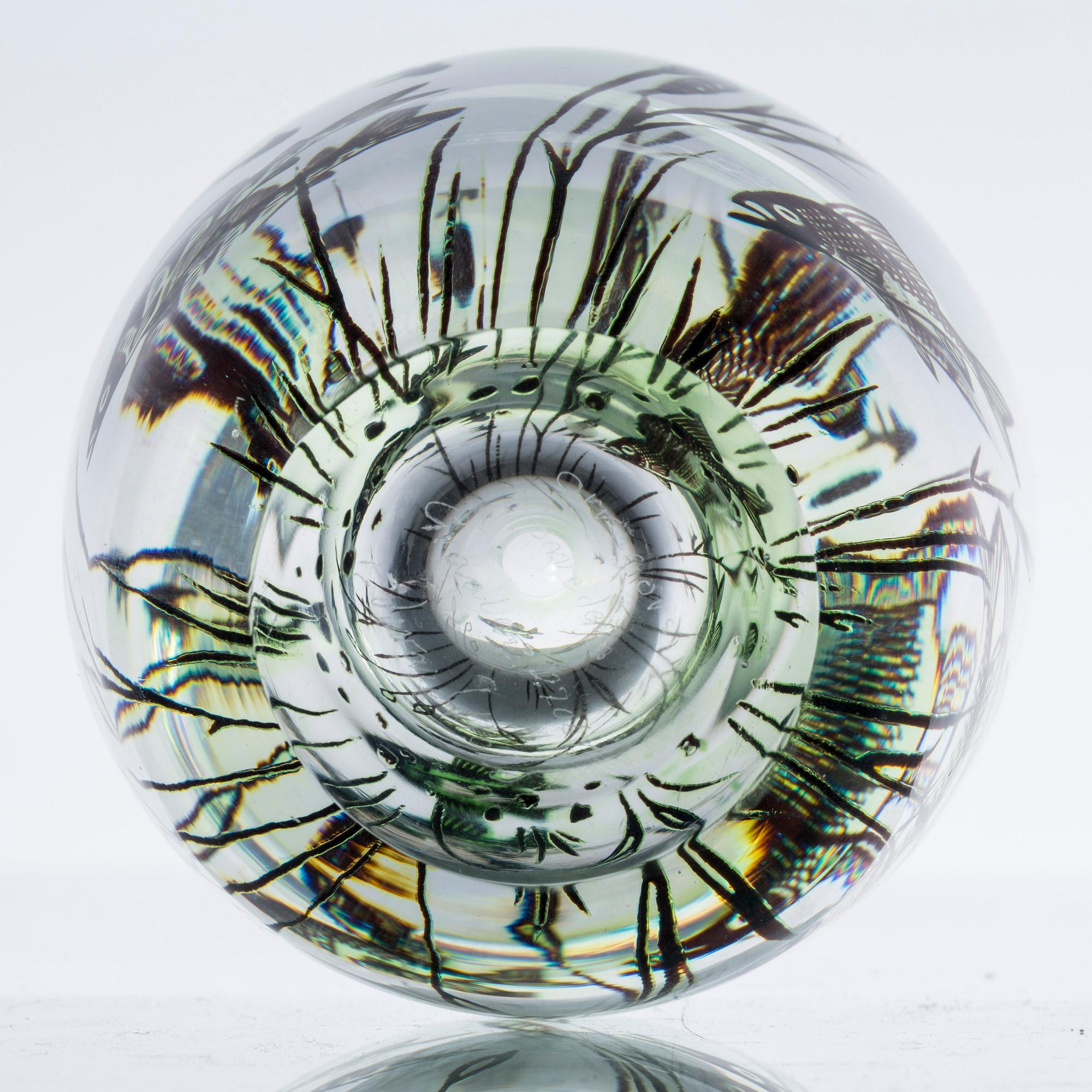 VAS, glas, graal, Edward Hald, Orrefors, signerad och numrerad 27066.