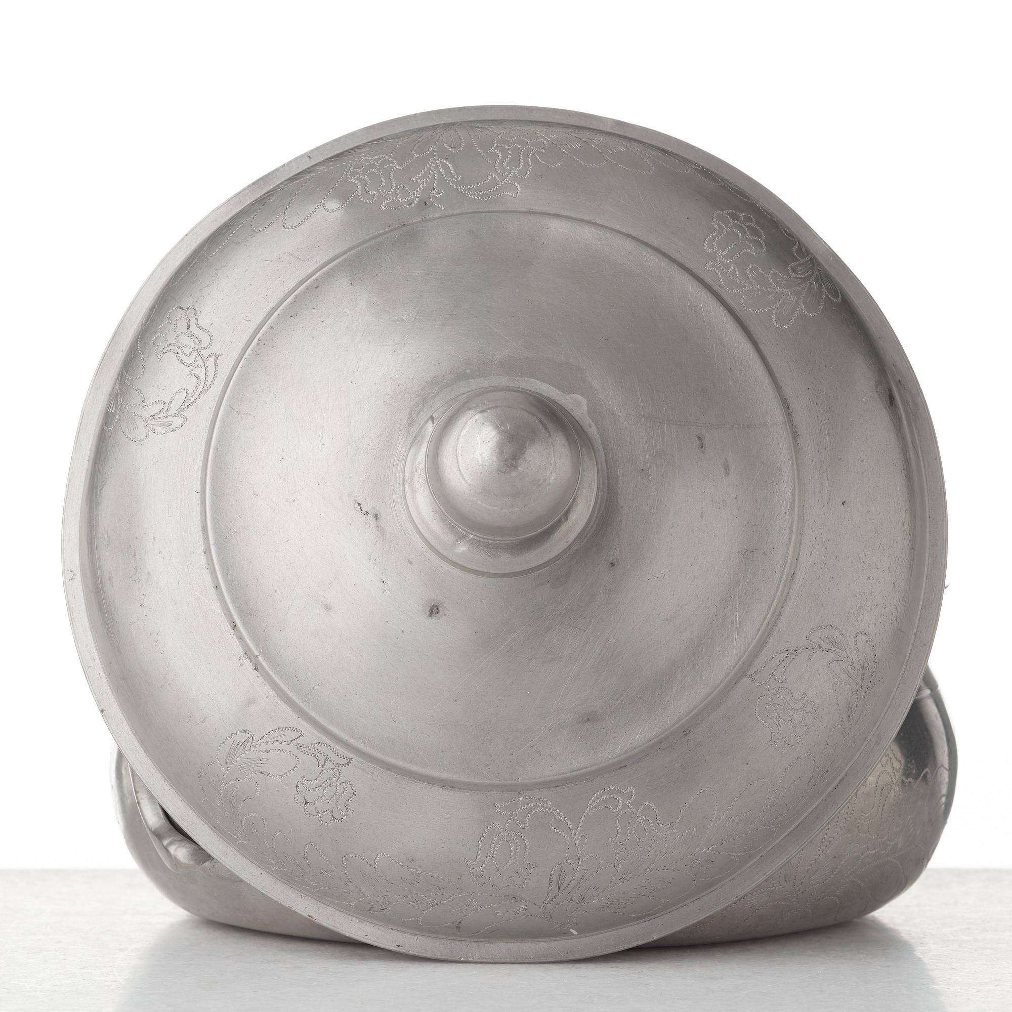 GRÖTSKÅL med Lock av Lars Fredric Moberg Strängnäs 1801 (1792-1803).