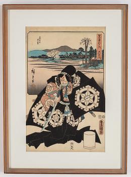 Utagawa Kunisada, Träsnitt, Japan, omkring 1850.